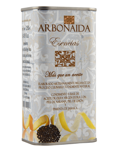 Extra Virgin Olive Oil à l'orange, le citron et le poivre
